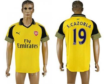 Arsenal #19 S.Cazorla Away Soccer Club Jersey