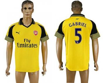 Arsenal #5 Gabriel Away Soccer Club Jersey