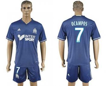 Marseille #7 Ocampos Away Soccer Club Jersey