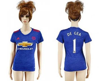 Women's Manchester United #1 DE GEA Away Soccer Club Jersey