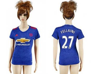 Women's Manchester United #27 Fellaini Away Soccer Club Jersey