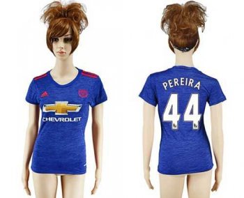 Women's Manchester United #44 Pereira Away Soccer Club Jersey