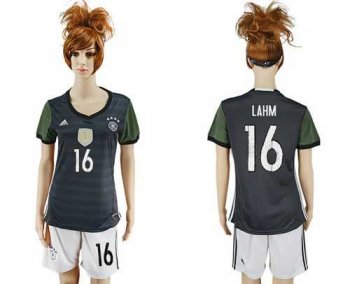 Women's Germany #16 Lahm Away Soccer Country Jersey