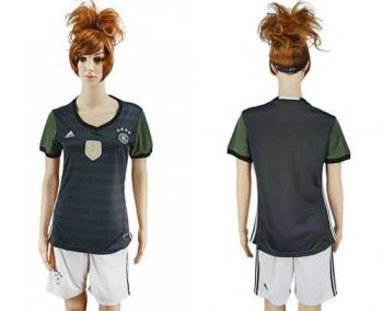 Women's Germany Blank Away Soccer Country Jersey