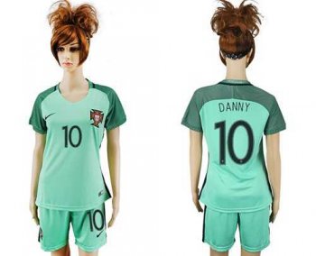 Women's Portugal #10 Danny Away Soccer Country Jersey