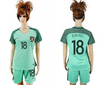 Women's Portugal #18 Rafael Away Soccer Country Jersey