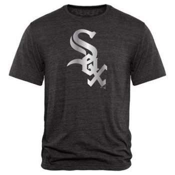 Chicago White Sox Fanatics Apparel Platinum Collection Tri-Blend T-Shirt Black