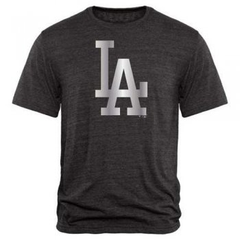 Los Angeles Dodgers Fanatics Apparel Platinum Collection Tri-Blend T-Shirt Black