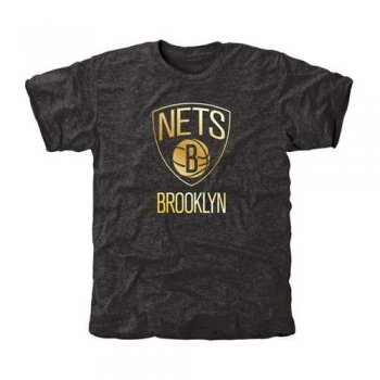 Brooklyn Nets Gold Collection Tri-Blend T-Shirt Black