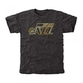 Utah Jazz Gold Collection Tri-Blend T-Shirt Black