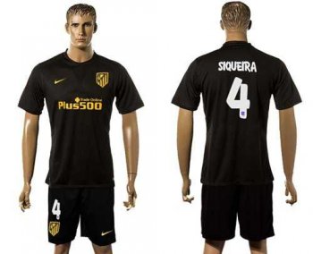 Atletico Madrid #4 Siqueira Away Soccer Club Jersey