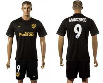 Atletico Madrid #9 Mandzukic Away Soccer Club Jersey