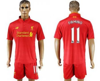 Liverpool #11 Firmino Red Home Soccer Club Jersey