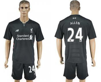 Liverpool #24 Allen Away Soccer Club Jersey