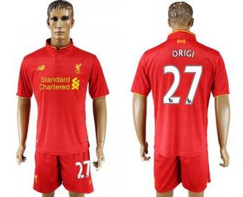 Liverpool #27 Origi Red Home Soccer Club Jersey