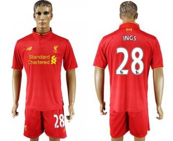 Liverpool #28 Ings Red Home Soccer Club Jersey