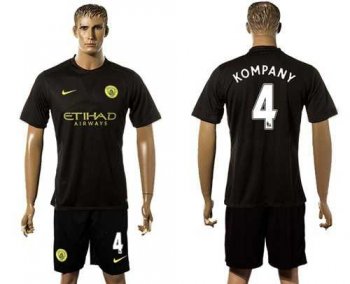 Manchester City #4 Kompany Away Soccer Club Jersey