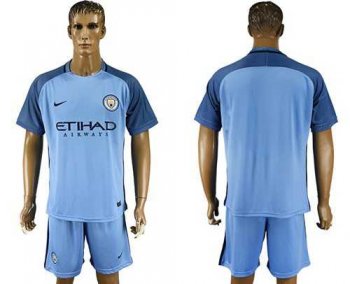 Manchester City Blank Home Soccer Club Jersey