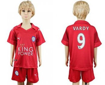 Leicester City #9 Vardy Away Kid Soccer Club Jersey