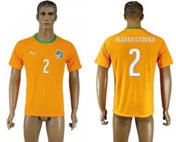 Cote d'lvoire #2 Diarrassouba Home Soccer Country Jersey