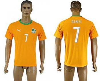 Cote d'lvoire #7 Daniel Home Soccer Country Jersey