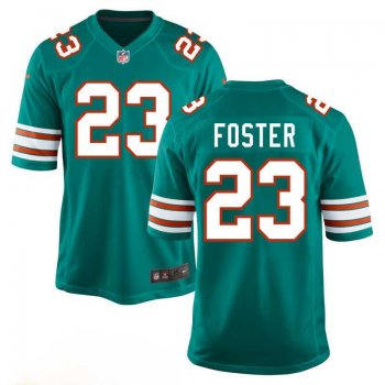 Youth Miami Dolphins #23 Adrian Foster Aqua Throwback Game Jersey