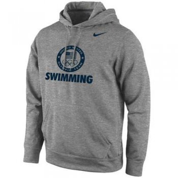 Team USA Swimming Nike Sport KO Performance Pullover Hoodie Dark Gray