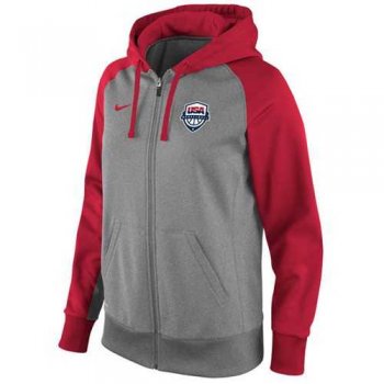 Women's Team USA Basketball Nike Logo Performance Full-Zip Hoodie