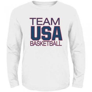 Team USA Basketball Pride for National Governing Body Long Sleeves T-Shirt White