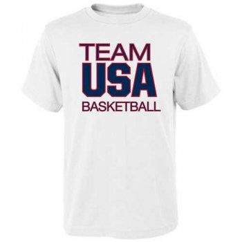 Youth Team USA Basketball Pride for National Governing Body T-Shirt White