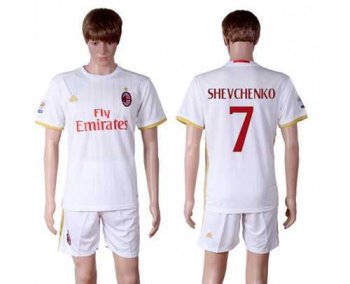 AC Milan #7 Shevchenko Away Soccer Club Jersey