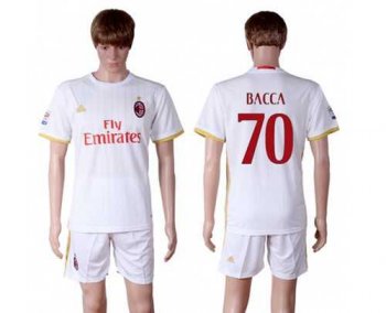 AC Milan #70 Bacca Away Soccer Club Jersey