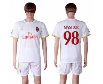 AC Milan #98 Mastour Away Soccer Club Jersey