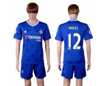 Chelsea #12 Mikel Home Soccer Club Jersey