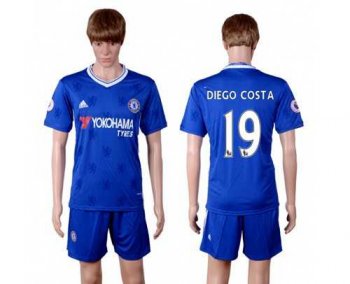 Chelsea #19 Diego Costa Home Soccer Club Jersey