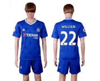 Chelsea #22 Willian Home Soccer Club Jersey