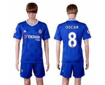 Chelsea #8 Oscar Home Soccer Club Jersey