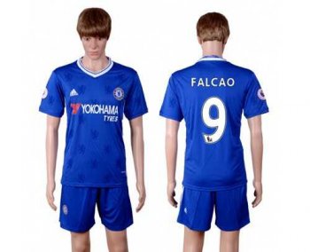 Chelsea #9 Falcao Home Soccer Club Jersey