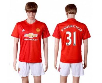 Manchester United #31 Schweinsteiger Red Home Soccer Club Jersey