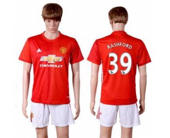 Manchester United #39 Rashford Red Home Soccer Club Jersey