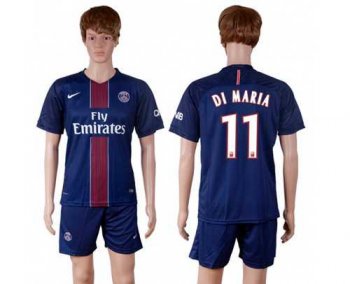 Paris Saint-Germain #11 Di Maria Home Soccer Club Jersey