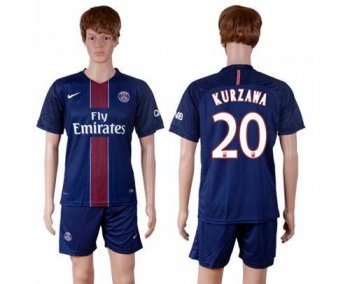 Paris Saint-Germain #20 Kurzawa Home Soccer Club Jersey