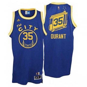 Golden State Warriors #35 Kevin Durant The City HWC Night Blue Swingman Jersey