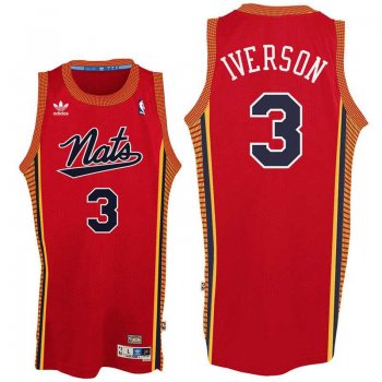 Philadelphia 76ers #3 Allen Iverson Red Hardwood Classics Swingman Jersey