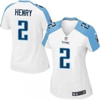 Women's Nike Tennessee Titans #2 Derrick Henry White Stitched NFL Elite Jersey