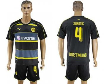 Dortmund #4 Subotic Away Soccer Club Jersey