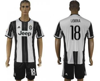 Juventus #18 Lemina Home Soccer Club Jersey