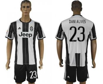 Juventus #23 Dani Alves Home Soccer Club Jersey