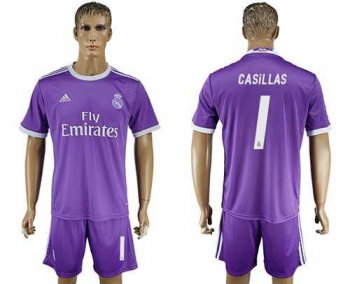 Real Madrid #1 Casillas Away Soccer Club Jersey