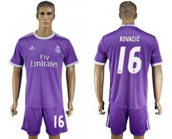 Real Madrid #16 Kovacic Away Soccer Club Jersey